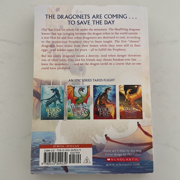 4/$10 Wings of Fire “The Dragonet Prophecy” - Picture 2 of 6